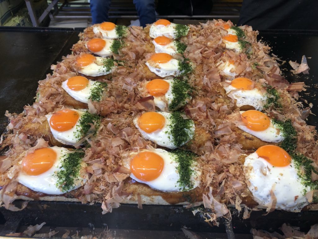Okonomiyaki street food